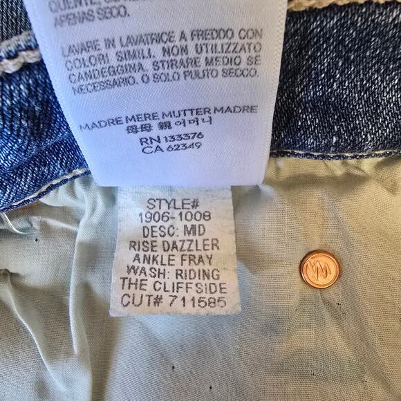 MOTHER The Mid Rise Dazzler Ankle Fray Jean Riding The Cliffside - Picture 9 of 11